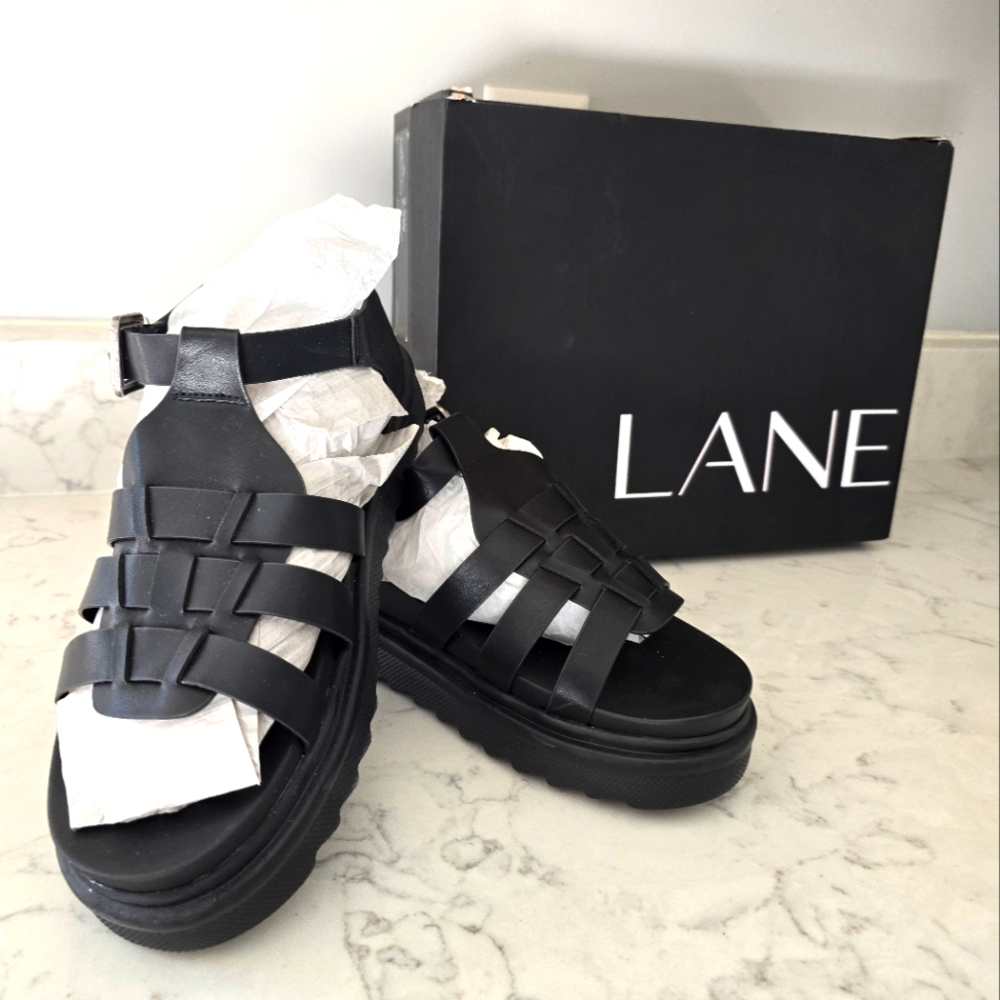NWT Black Dream Cloud Gladiator Sandles